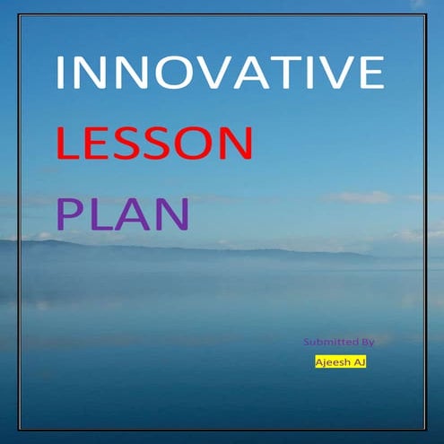 Innovative lesson plan