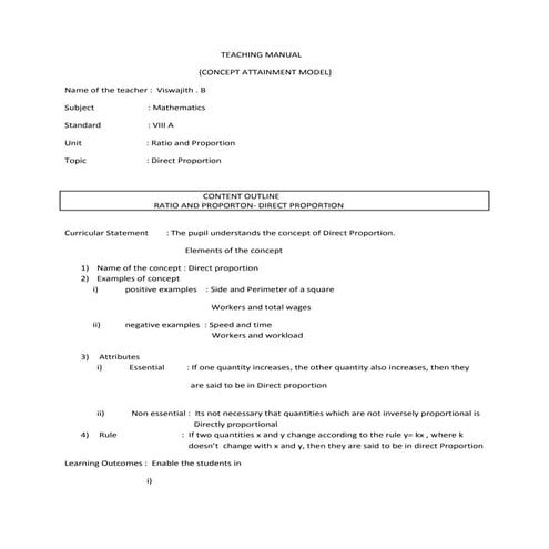 Innovative lesson plan