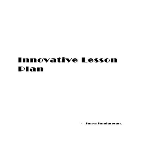 Innovative lesson template | DOCX