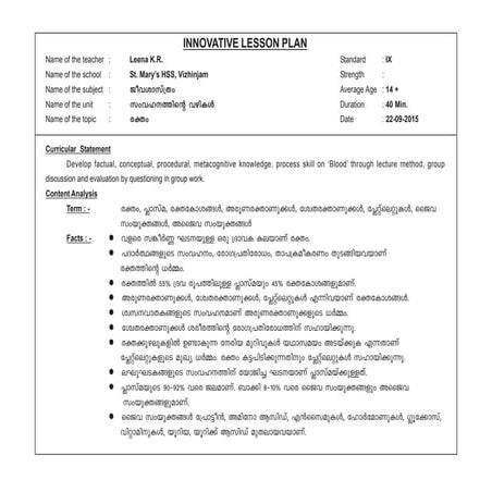 Innovative lesson plan | PDF