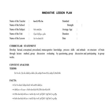 Innovative lesson plan | PDF