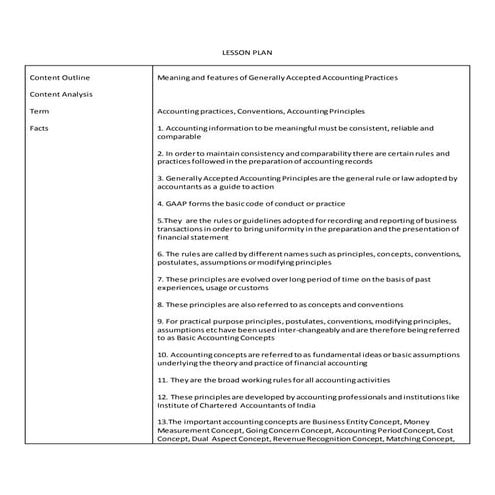 Innovative lesson plan