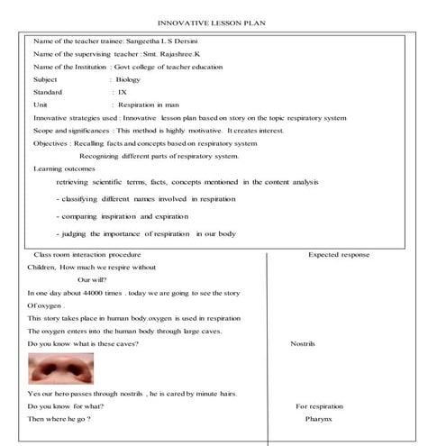 Innovative lesson plan | DOCX