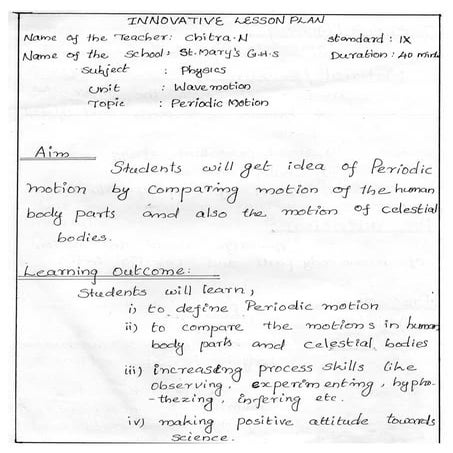 Innovative lesson plan | PDF