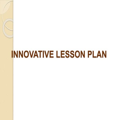 Innovative lesson plan