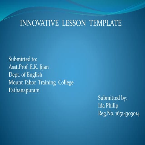 INNOVATIVE LESSON PLAN - ONLY DAUGHTER | DOCX