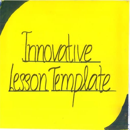 Innovative Lesson Template