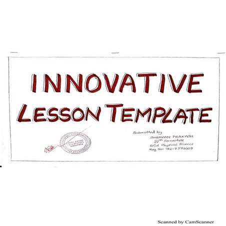 Innovative lesson template | PDF