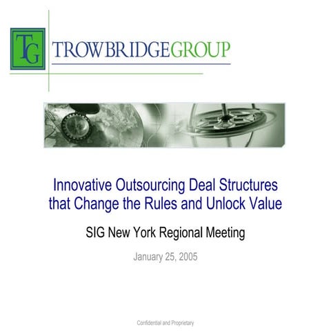 Innovative Outsourcing Deal Structures