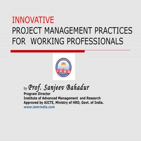 Innovative project management  practices for large power sector projects.