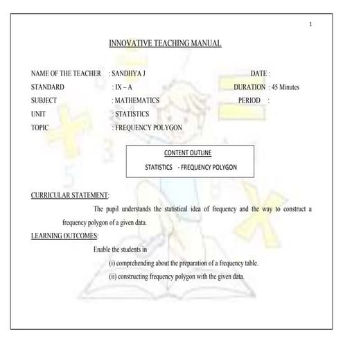 Innovative teaching manual