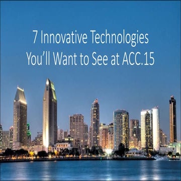 Innovative technologies at ACC.15