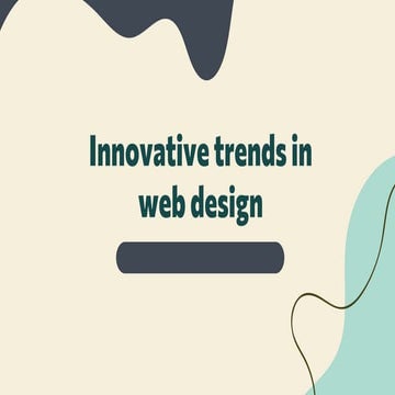 Innovative trends in web design