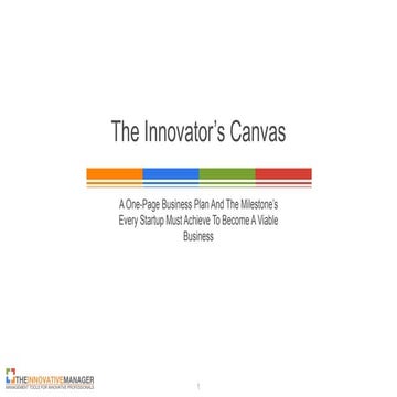 Innovators canvas template