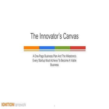 Innovators canvas template
