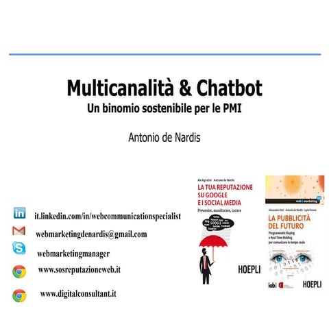 Innovazione  digitale e i chatbot  2017