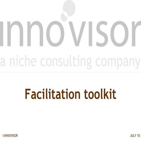 Innovisor   Facilitation   Toolkit