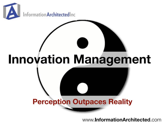 Innovation Management Research - Perception Outpaces Reality