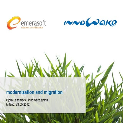 Emerasoft Day 2012 - Innowake migration