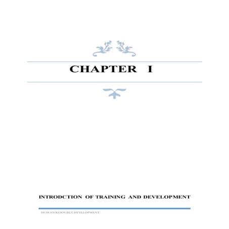 Training & development Introduction 