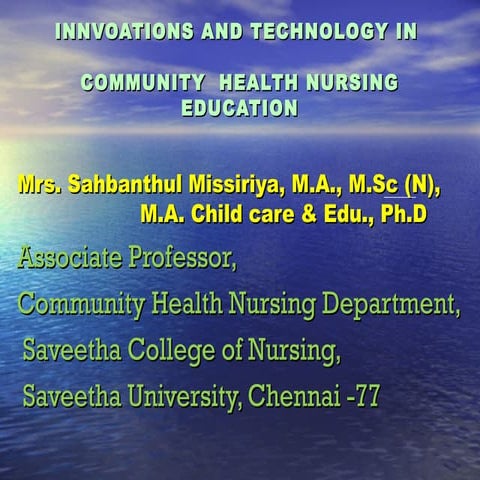 Innvoations and technology in community