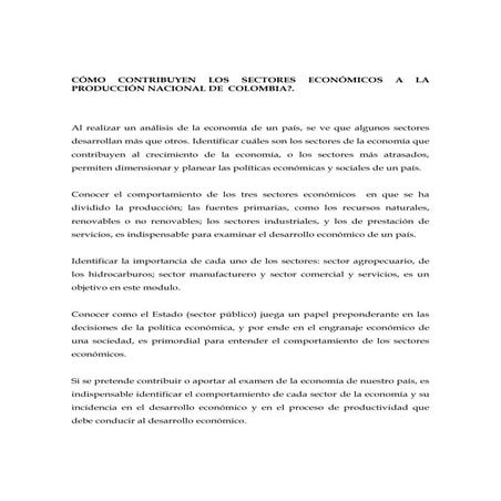 Inocencio meléndez julio. cómo contribuyen los sectores económicos a la pr...