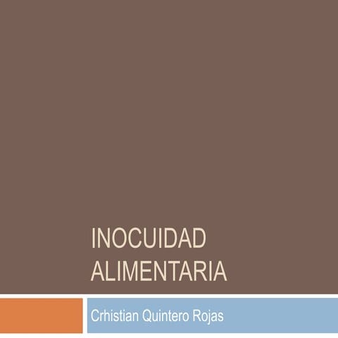 INOCUIDAD ALIMENTARIA SISTEMA DE GESTION | PPTX