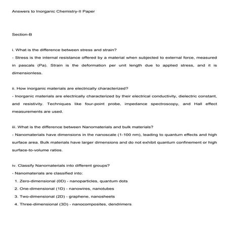 The solved paper of BS Chemistry VI semester [ inorganic chemistry ...