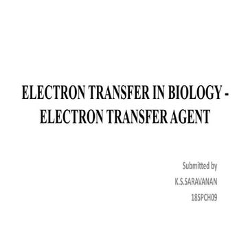 Cytochrome- Electron transfer agent - bioinorganic chemistry 