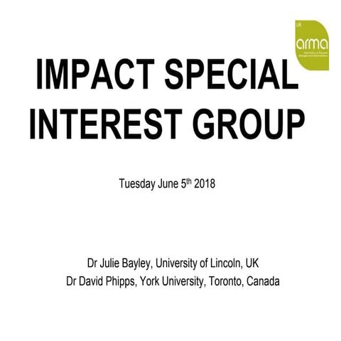 INORMS 18 - Impact Special Interest group