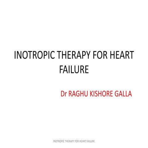 Inotropic therapy for heart failure