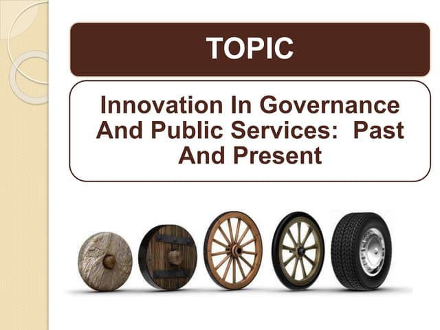 Innovation in governance ppt
