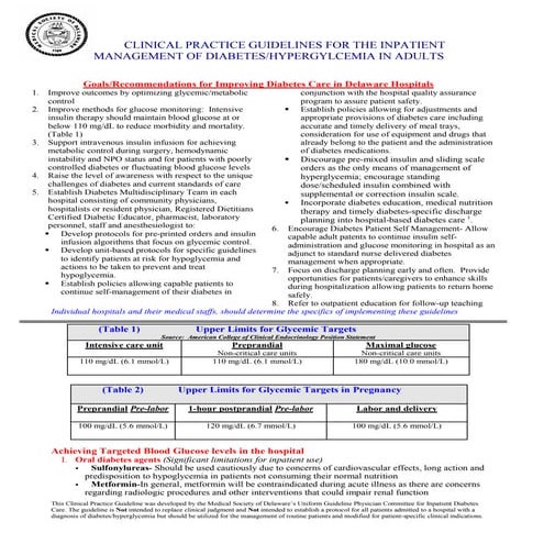 Inpatient Diabetes