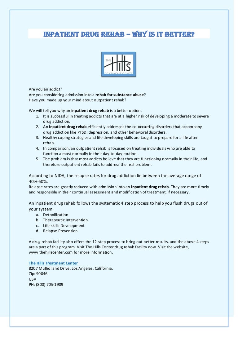 Inpatient Drug Rehab Why Is It Better?