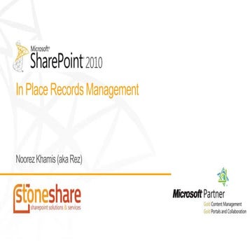 SharePoint 2010 In Place Records Management