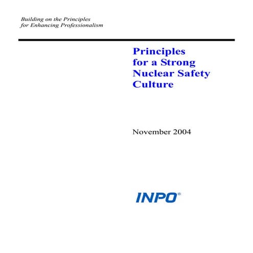 Inpo principles safetyculture