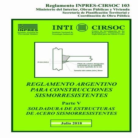 CIRSOC 103 Parte 5 - Reglamento