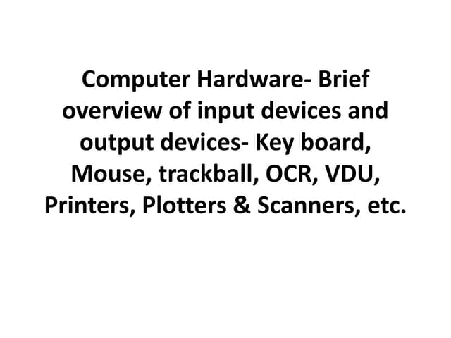Input