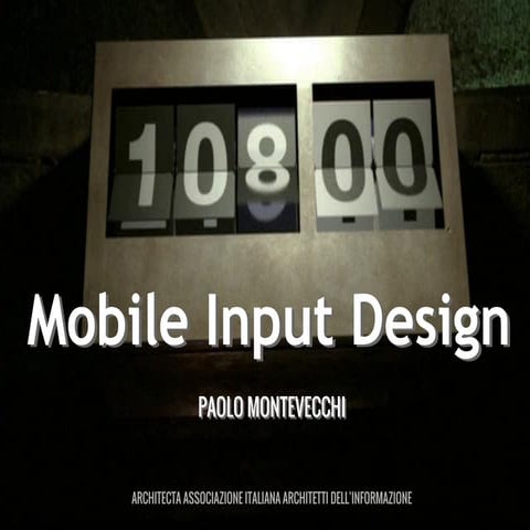 Mobile input design | PPT