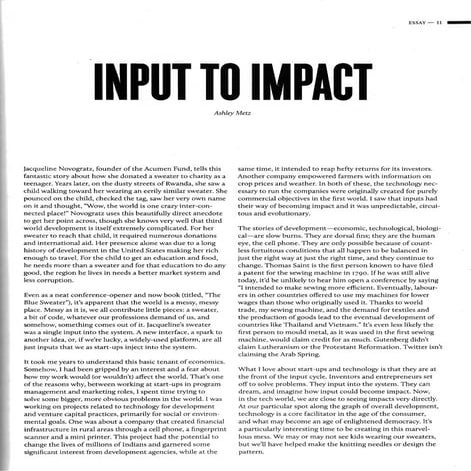 Input to Impact | PDF