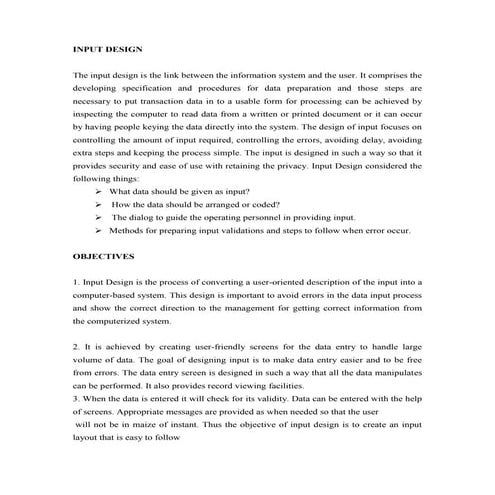 Input and output design | PDF