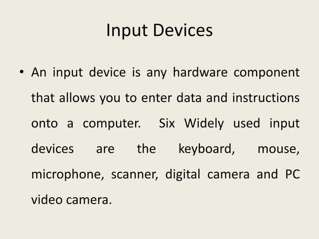 Input and output device
