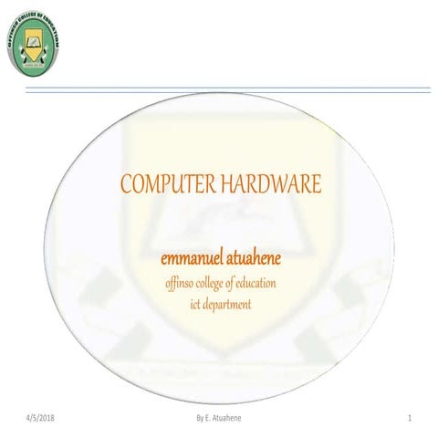 Input, Output and Storage Devices