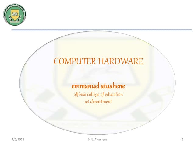 Input, Output and Storage Devices