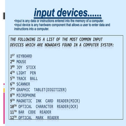 Input devices