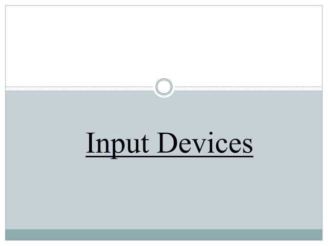 Input devices