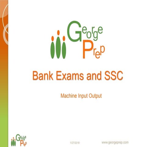 Banks SSC - Input output