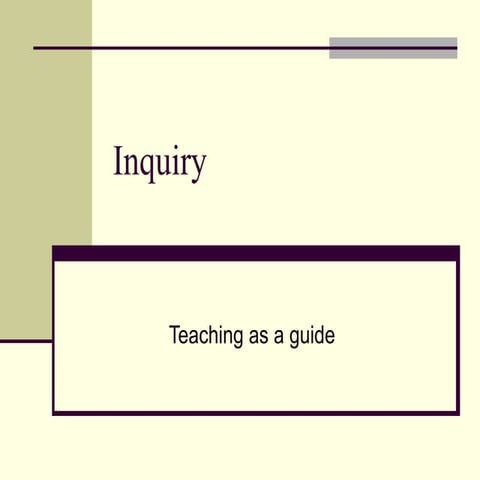 Inquiry Teaching Lecture