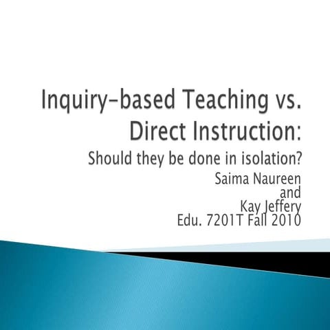 Inquiry based teaching 