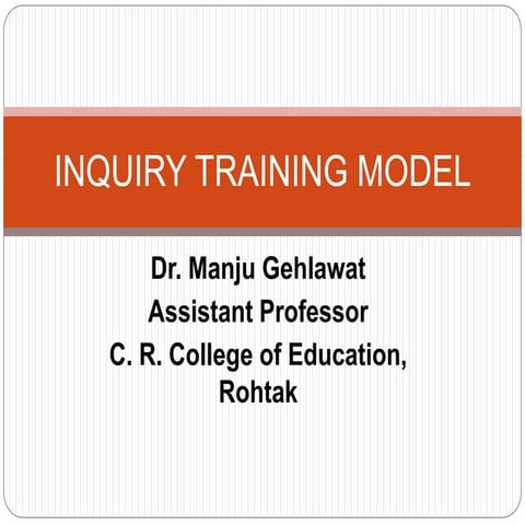 Inquiry training model